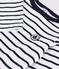 Children's iconic stripy cotton Breton top MARSHMALLOW white/SMOKING blue