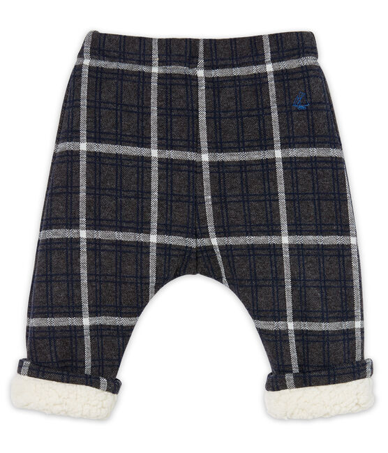 Baby Boys' Checked Sherpa Lined Trousers CITY black/MULTICO white