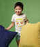 Boys' Fruit Motif Cotton Short Pyjamas MARSHMALLOW white/MULTICO white