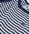 Girls' Sleeveless Striped Cotton Dress MEDIEVAL blue/MARSHMALLOW white