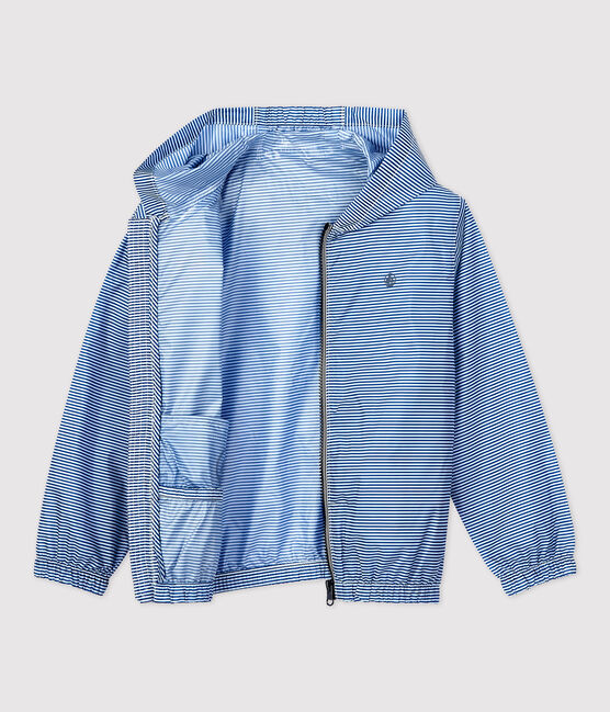Boys' Recycled Polyester Windbreaker SURF blue/MARSHMALLOW white