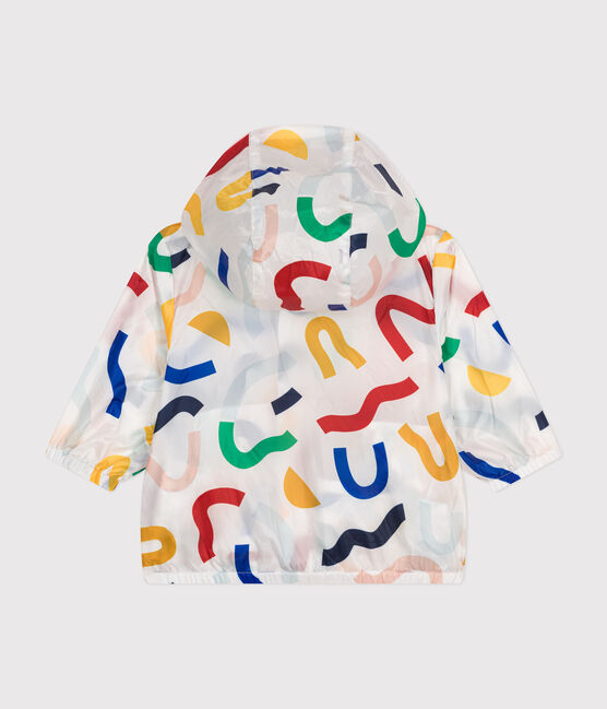 Babies' Anti-UV Recycled Polyester Windbreaker MARSHMALLOW white/MULTICO white
