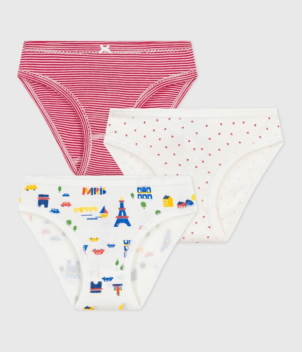 Pack of children's Paris-print cotton pants multicolor