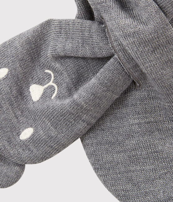 Babies' Microfleece-Lined Scarf SUBWAY CHINE grey