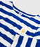 Women's Long-Sleeved Stripy Dress SURF blue/MARSHMALLOW white
