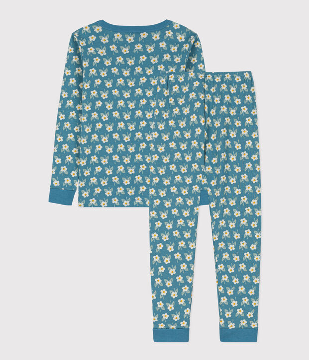Girls' Snugfit Cotton Pyjamas blue/multicolor