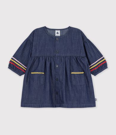 Babies' long-sleeved denim dress