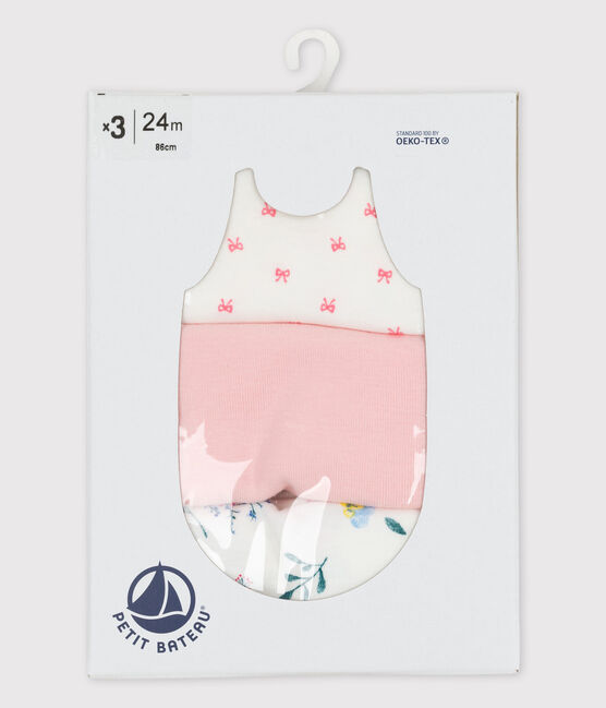 Baby Girls' Bodysuits with Straps - 3-Piece Set variante 1
