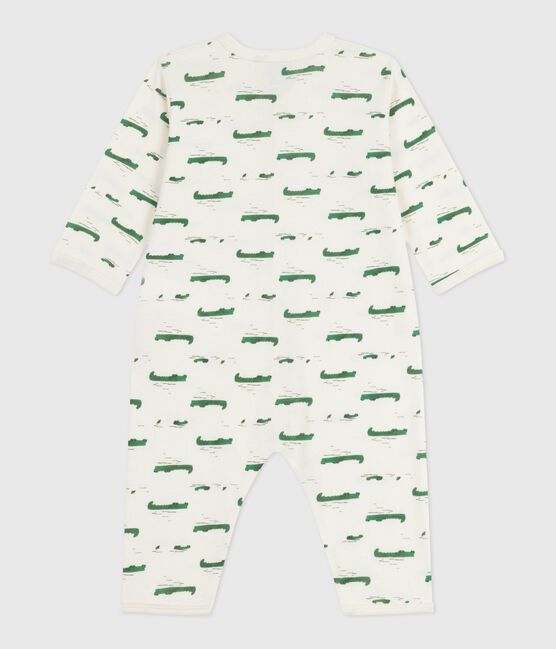 Babies' footless printed cotton pyjama suit MILK /MULTICO