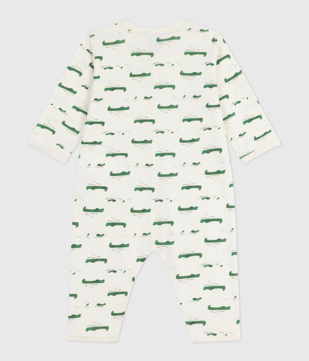 Babies' footless printed cotton pyjama suit Ecru/multicolor