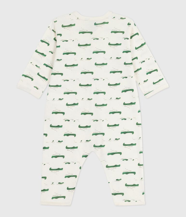 Babies' footless printed cotton pyjama suit Ecru/multicolor