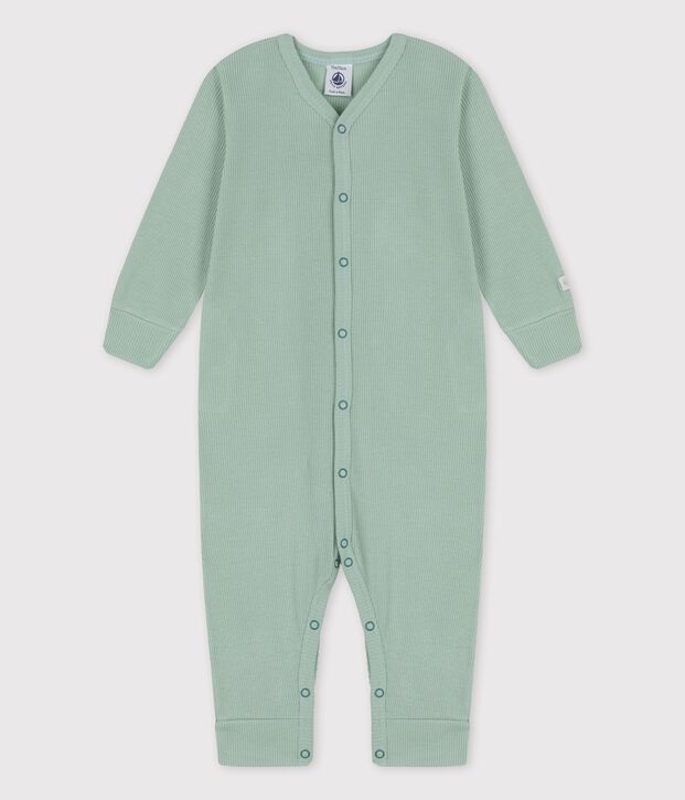 Babies' Footless Cotton and Lyocell Sleepsuit green