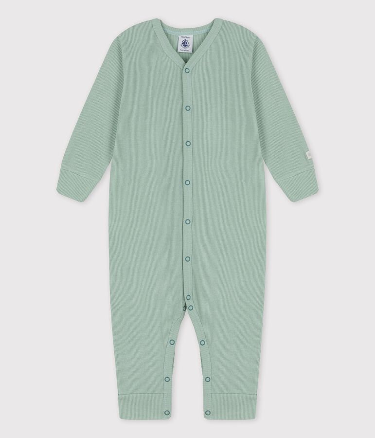Babies' Footless Cotton and Lyocell Sleepsuit green