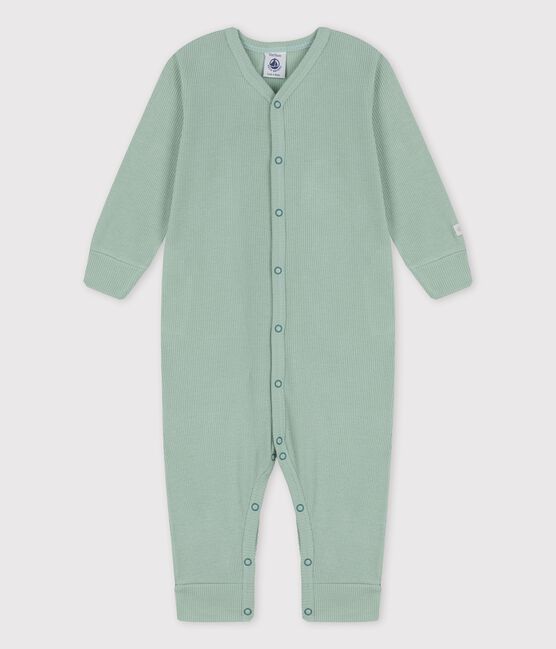 Babies' Footless Cotton and Lyocell Sleepsuit HERBIER green