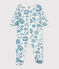 Babies' Floral Tube Knit Sleepsuit MARSHMALLOW white/ROVER