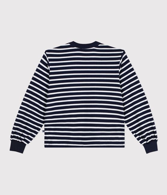 Women's cotton Breton top SMOKING blue/MARSHMALLOW white