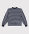 Women's cotton Breton top SMOKING blue/MARSHMALLOW white