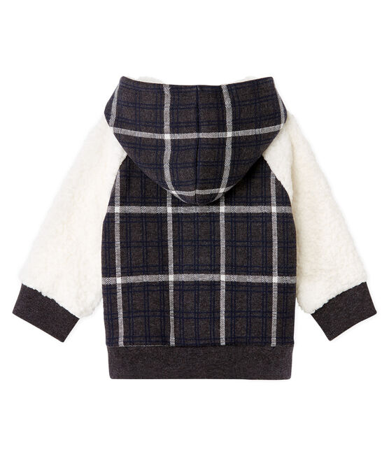 Baby Boys' Checked Knit Sweatshirt with Sheepskin Sherpa CITY black/MULTICO CN white