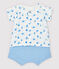 Babies' Blue Organic Cotton Easy-Care Clothing - 2-Pack MARSHMALLOW white/MULTICO white