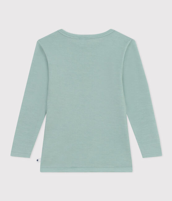Children's Unisex Long-Sleeved Wool and Cotton T-Shirt PAUL green