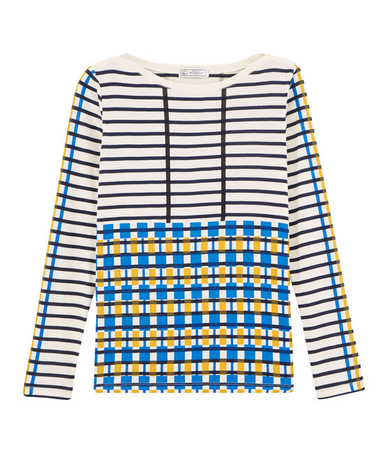 Women's Sailor T-Shirt COQUILLE beige/SMOKING blue