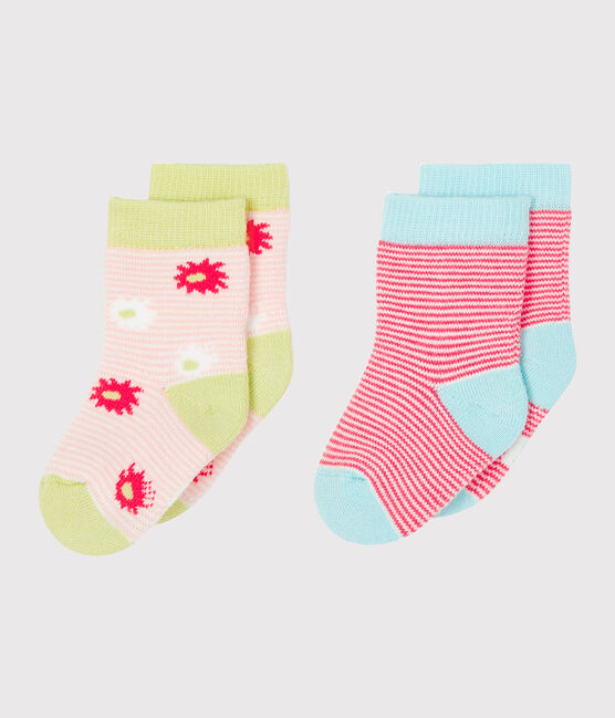 Set of 2 pairs of socks for baby girls variante 1
