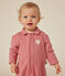 Babies' fleece jumpsuit ROSEWOOD pink
