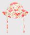 Baby girls' floral print cr&ecirc;pe floppy hat white/multicolor