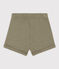 Babies' Plain Slub Jersey Shorts MARECAGE green