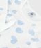 Children's pyjamas in heart-printed fleece white/multicolor