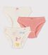 Girls' Paris-Themed Cotton Briefs - 3-Pack