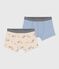 Pack of children's elephant-print cotton boxers variante 1