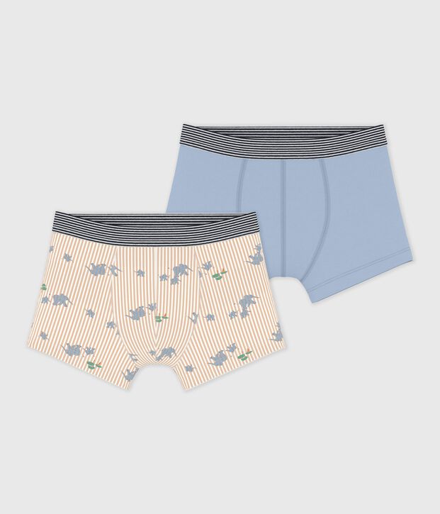 Pack of children's elephant-print cotton boxers multicolor