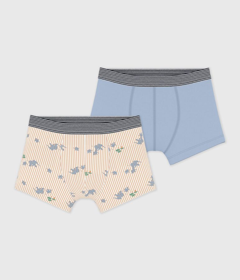 Pack of children's elephant-print cotton boxers multicolor