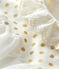 Baby Girls' Cotton and Linen Bodysuit/Dress MARSHMALLOW white/OR yellow