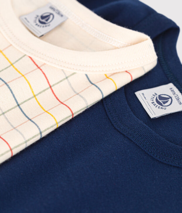 Children's short-sleeved cotton T-shirts - 2-pack multicolor