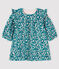 Baby Girls' Long-Sleeved Floral Velour Dress MOZAIK /MULTICO ecru