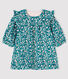 Baby Girls' Long-Sleeved Floral Velour Dress