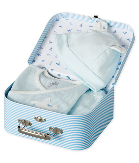 Babies' Ribbed Clothing - 3-Piece Set AMANDIER green/MARSHMALLOW white