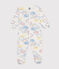 Babies' Cotton Rainbow Print Pyjamas MARSHMALLOW white/MULTICO white