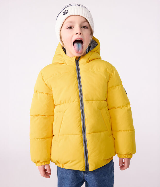 Children's plain puffer jacket yellow