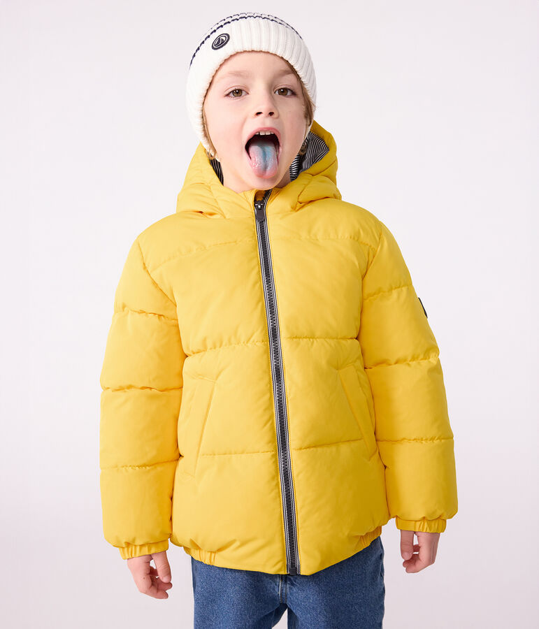 Children's plain puffer jacket yellow