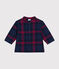 Babies' checked flannel shirt SMOKING blue/MULTICO white