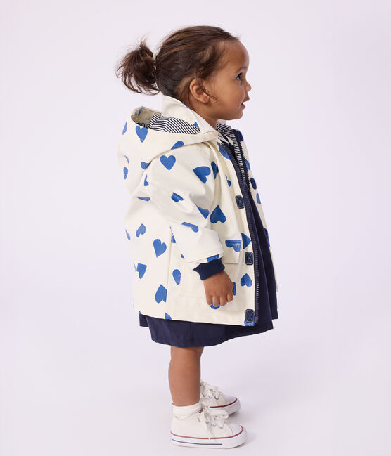 Babies' iconic raincoat MILK blue/CREPUSCULE