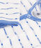 Patterned Knit Cotton Sleepsuit MARSHMALLOW white/PERSE blue