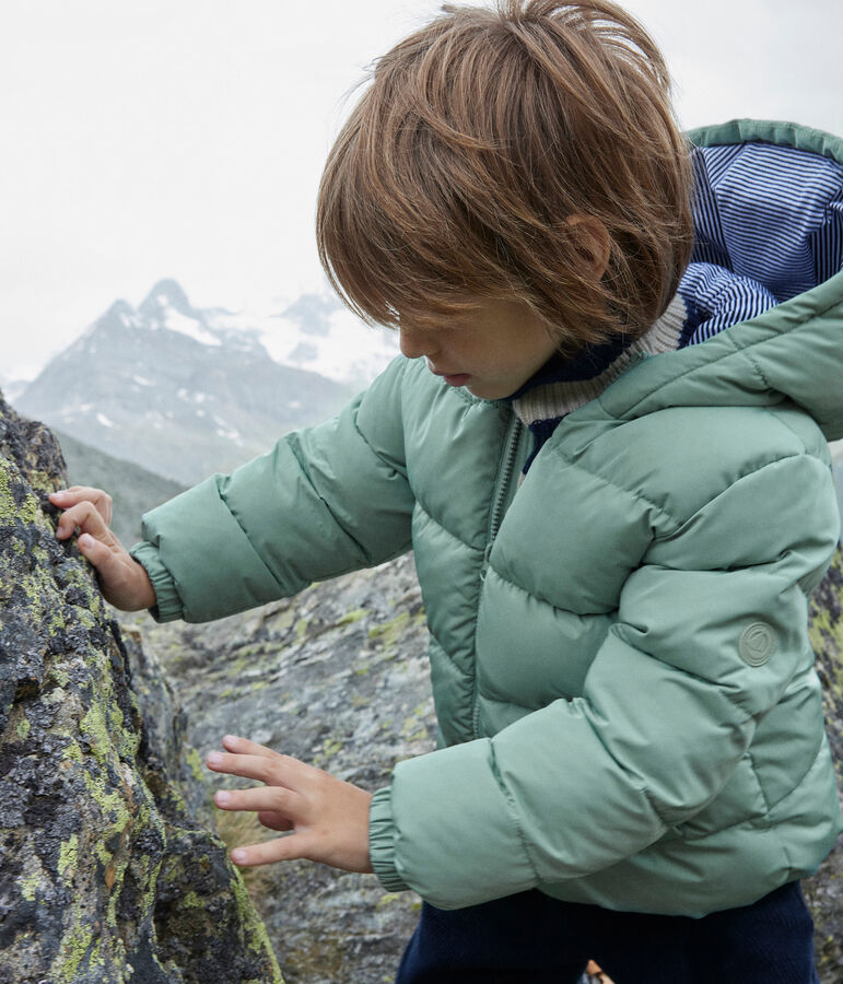 Children's unisex puffer jacket green
