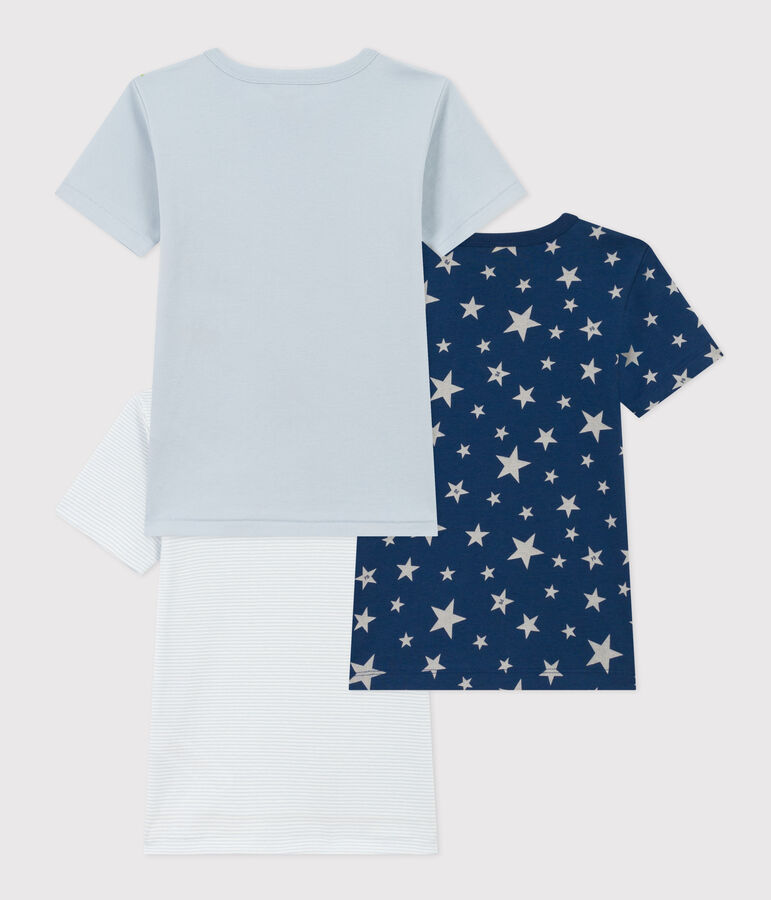 Boys' Star Short-Sleeved Cotton T-shirts - 3-Pack multicolor