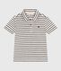 Children's short-sleeved stripy cotton polo shirt