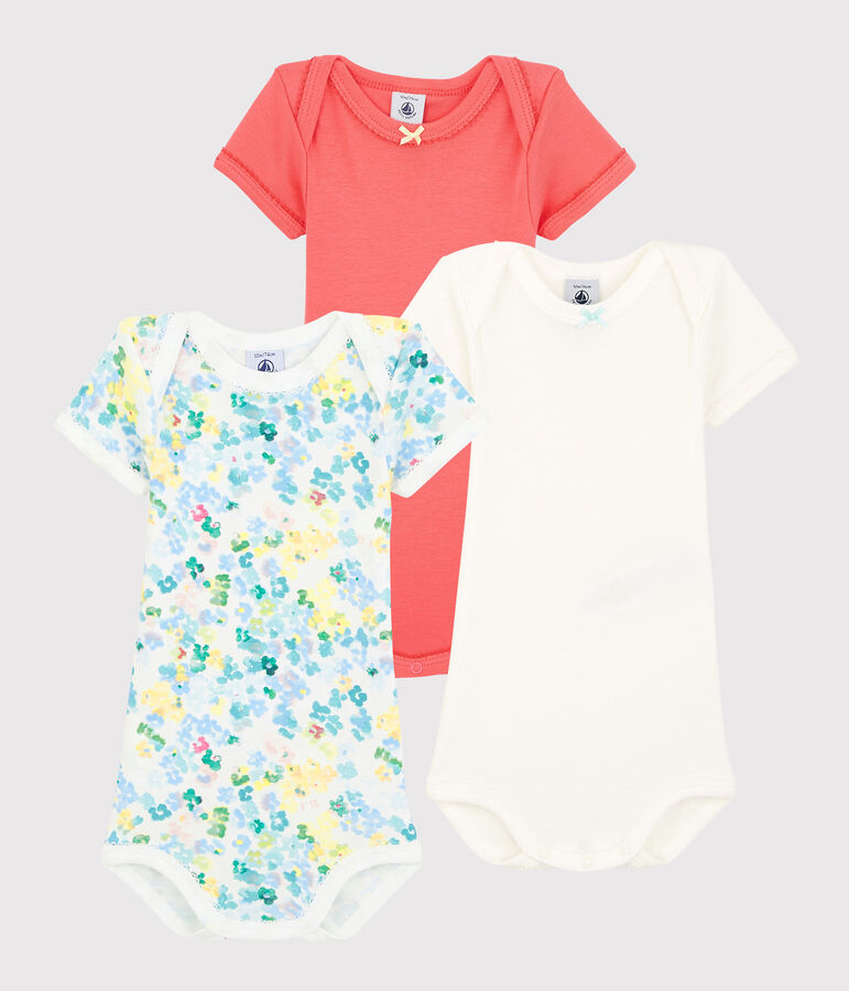 Baby Girls' Short-Sleeved Bodysuit - 3-Pack multicolor