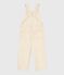 Children's plain denim dungarees MILK Ecru